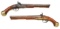 Pair of British Percussion Holsters Pistols