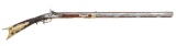 Attractive Engraved Pennsylvania Heavy Percussion Halfstock Sporting Rifle by William Shreckengost