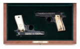 Cased Pair of Colt Government Model 380 ''Second Edition'' and ''Lady Colt'' Semi-Auto Pistols
