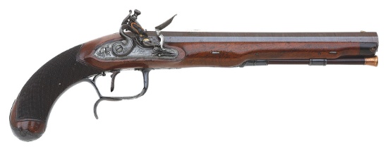Fine British Flintlock Duelling Pistol by Durs Egg of London