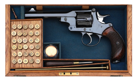 Attractive & Scarce Cased Webley-Kaufmann First Pattern Improved Government Revolver