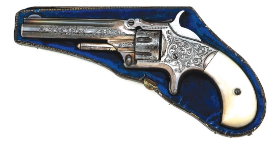 Attractive Engraved Smith & Wesson No. 1 Third Issue Revolver with Pipe Case