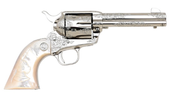 Engraved Colt Third Generation Single Action Army Revolver