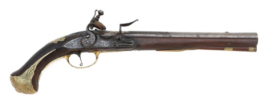Austrian Flintlock Officers Pistol by Felix Meier of Vienna