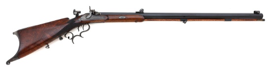 German Percussion Halfstock Schuetzen Rifle by H. Pirmann