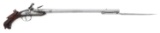 European Flintlock Takedown Pistol-Carbine with Bayonet