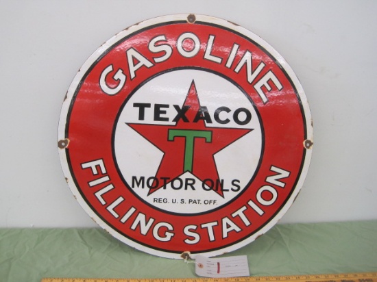 Porcelain Texaco filling station sign