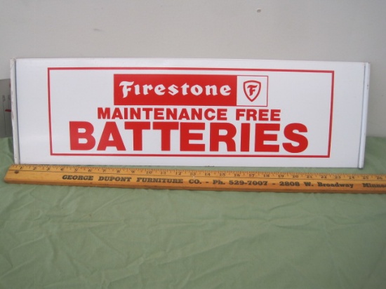 2 Sided Firestone Batteries Sign