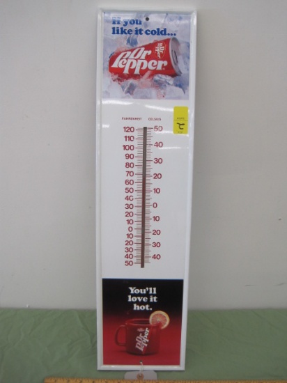 Tin Dr. Pepper Thermometer