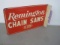 Flanged Remington Chain Saws Tin Sign