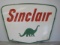 Original Sinclair Dino Porcelain 2 Sided Sign