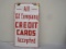 Porcelain Credit Card Sign