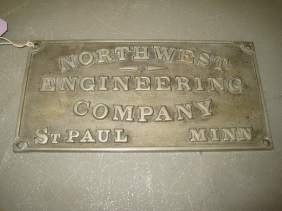 Northwest Engineering Co. Metal Plaque