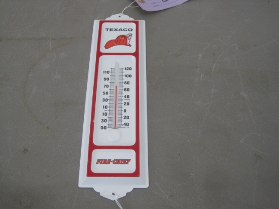 Texaco Fire Chief Tin Thermometer