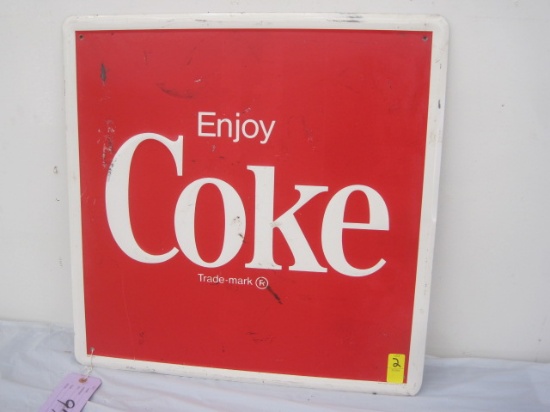 Stamped Tin Coke Sign