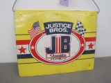 Justice Bros. Tin Sign