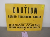 Porcelain Telephone Cables Sign