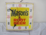 Mason's Root Beer Lighted Clock