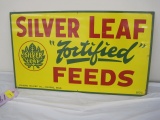 Silver Leaf Feeds Painted Tin Sign