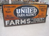 United Farm Agency Stamped Tin