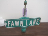 2 - Sided Fawn Lane Street Sign