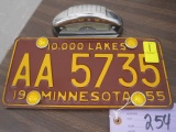 Chrome Lighted license Tag & Plate