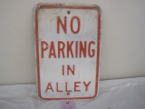 Stamped Steel No Parking Alley