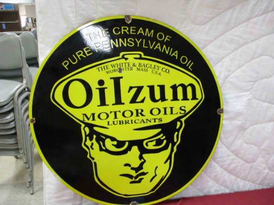 Porcelain Oilzum Motor Oils Sign