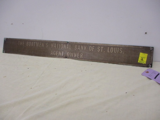 Railroad Boatmen's National Bank Door Sign