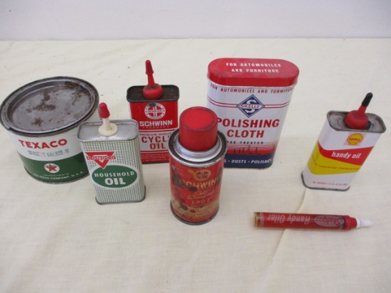 Lot of Texaco Shell & Skelly Oil Cans