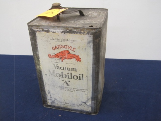5 Gallon Gargoyle Mobiloil A Oil Can