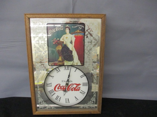 Mirror Coca-Cola Battery Clock