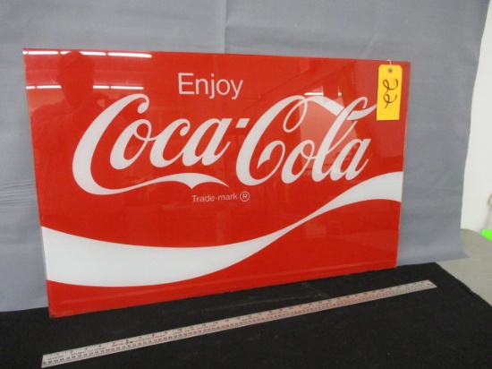 Coca-Cola Glass Vending Machine Sign