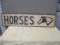 PAINTED WOOD HORSES TRADE SIGN