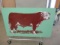 PORCELAIN HEREFORD BULL SIGN
