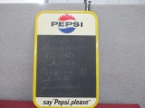 TIN PEPSI COLA MENU BOARD