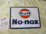 PORCELAIN GULF NO-NOX PUMP PLAQUE