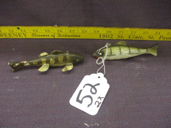 2 Paw Paw Fish Decoys