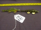2 Paw Paw Fish Decoys
