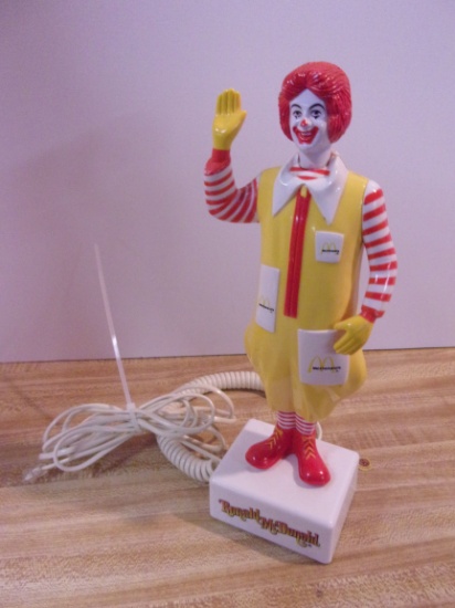 STANDING "RONALD McDONALD " PUSH BUTTON  PHONE