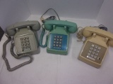 GRAY, MINT, CREME PUSH BUTTON DESK PHONES