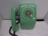 WALL MOUNT ROTARY PHONE (MINT) W/ SLOPED BOTTOM