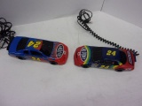 PAIR OF #24 DUPONT RACE CAR NOVELTY PHONES