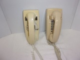 PAIR OF WALL MOUNT PHONES (OFF WHITE)
