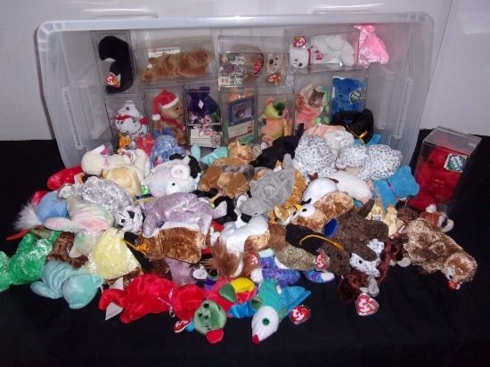 Large Group of Beanie Babies