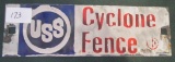 USS Cyclone Fence Porcelain Sign 13