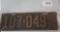 1 - 1933 IL Plate