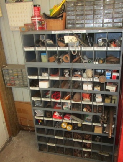 parts bins and contents