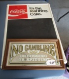 Coke Chalkboard, Gambling Sign