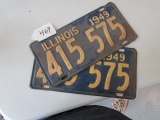 Pair 1949 IL Plates